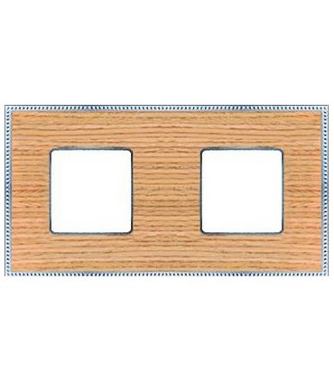 Рамка на 2 поста гор/верт FEDE BELLE EPOQUE WOOD, oak-bright chrome FD01452OCB