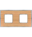 Рамка на 2 поста гор/верт FEDE BELLE EPOQUE WOOD, oak-bright chrome FD01452OCB