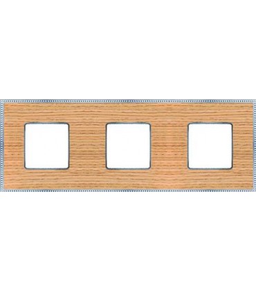 Рамка на 3 поста гор/верт FEDE BELLE EPOQUE WOOD, oak-bright chrome FD01453OCB