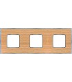 Рамка на 3 поста гор/верт FEDE BELLE EPOQUE WOOD, oak-bright chrome FD01453OCB