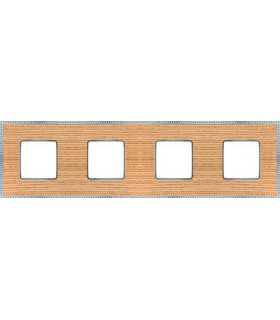 Рамка на 4 поста гор/верт FEDE BELLE EPOQUE WOOD, oak-bright chrome FD01454OCB