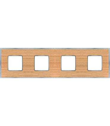 Рамка на 4 поста гор/верт FEDE BELLE EPOQUE WOOD, oak-bright chrome FD01454OCB