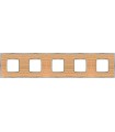 Рамка на 5 постов гор/верт FEDE BELLE EPOQUE WOOD, oak-bright chrome FD01455OCB