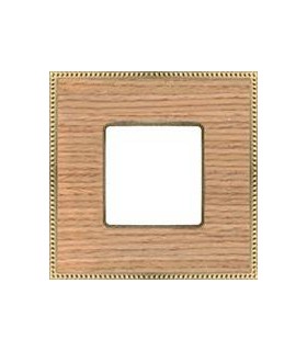 Рамка на 1 пост гор/верт FEDE BELLE EPOQUE WOOD, oak-bright gold FD01451OOB
