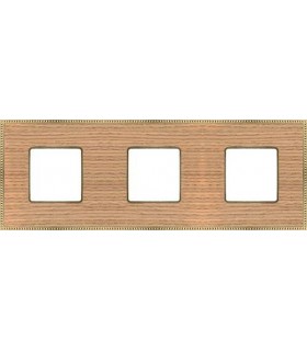Рамка на 3 поста гор/верт FEDE BELLE EPOQUE WOOD, oak-bright gold FD01453OOB