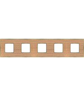 Рамка на 5 постов гор/верт FEDE BELLE EPOQUE WOOD, oak-bright gold FD01455OOB