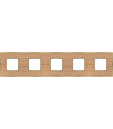 Рамка на 5 постов гор/верт FEDE BELLE EPOQUE WOOD, oak-bright gold FD01455OOB