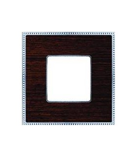 Рамка на 1 пост гор/верт FEDE BELLE EPOQUE WOOD, wenge-bright chrome FD01451WCB