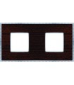 Рамка на 2 поста гор/верт FEDE BELLE EPOQUE WOOD, wenge-bright chrome FD01452WCB