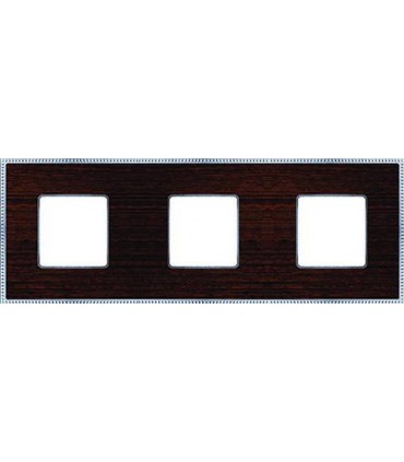 Рамка на 3 поста гор/верт FEDE BELLE EPOQUE WOOD, wenge-bright chrome FD01453WCB