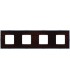 Рамка на 4 поста гор/верт FEDE BELLE EPOQUE WOOD, wenge-bright chrome FD01454WCB