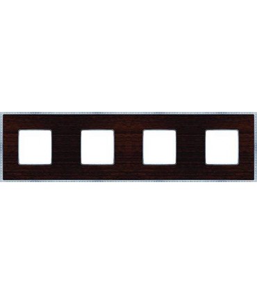 Рамка на 4 поста гор/верт FEDE BELLE EPOQUE WOOD, wenge-bright chrome FD01454WCB