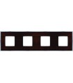 Рамка на 4 поста гор/верт FEDE BELLE EPOQUE WOOD, wenge-bright chrome FD01454WCB