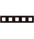 Рамка на 5 постов гор/верт FEDE BELLE EPOQUE WOOD, wenge-bright chrome FD01455WCB