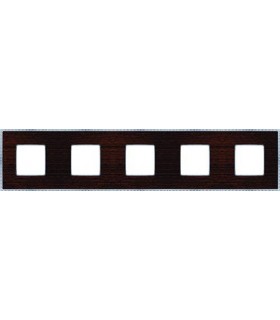 Рамка на 5 постов гор/верт FEDE BELLE EPOQUE WOOD, wenge-bright chrome FD01455WCB