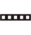 Рамка на 5 постов гор/верт FEDE BELLE EPOQUE WOOD, wenge-bright chrome FD01455WCB