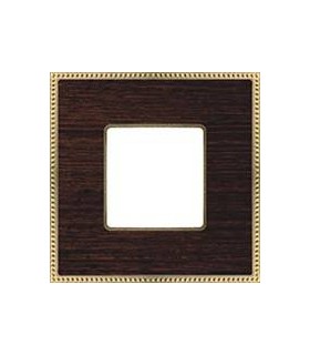 Рамка на 1 пост FEDE BELLE EPOQUE WOOD, wenge-bright gold FD01451WOB