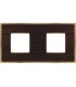 Рамка на 2 поста гор/верт FEDE BELLE EPOQUE WOOD, wenge-bright gold FD01452WOB