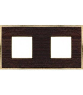 Рамка на 2 поста гор/верт FEDE BELLE EPOQUE WOOD, wenge-bright gold FD01452WOB