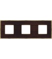 Рамка на 3 поста гор/верт FEDE BELLE EPOQUE WOOD, wenge-bright gold FD01453WOB
