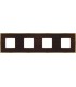 Рамка на 4 поста гор/верт FEDE BELLE EPOQUE WOOD, wenge-bright gold FD01454WOB
