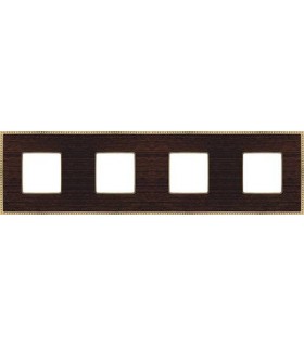 Рамка на 4 поста гор/верт FEDE BELLE EPOQUE WOOD, wenge-bright gold FD01454WOB