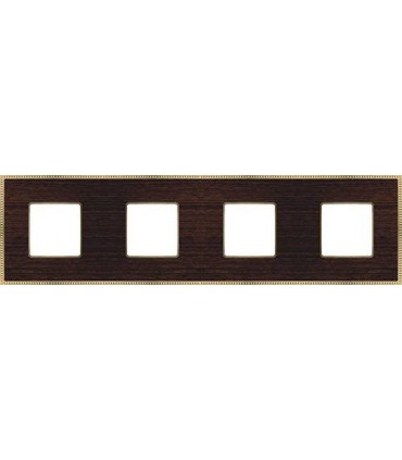 Рамка на 4 поста гор/верт FEDE BELLE EPOQUE WOOD, wenge-bright gold FD01454WOB