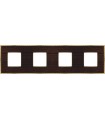 Рамка на 4 поста гор/верт FEDE BELLE EPOQUE WOOD, wenge-bright gold FD01454WOB