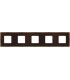 Рамка на 5 постов гор/верт FEDE BELLE EPOQUE WOOD, wenge-bright gold FD01455WOB