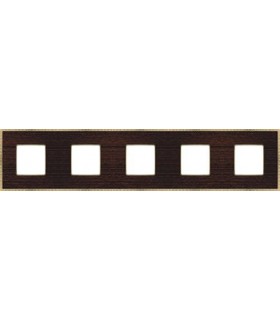 Рамка на 5 постов гор/верт FEDE BELLE EPOQUE WOOD, wenge-bright gold FD01455WOB