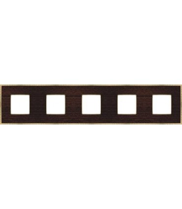 Рамка на 5 постов гор/верт FEDE BELLE EPOQUE WOOD, wenge-bright gold FD01455WOB