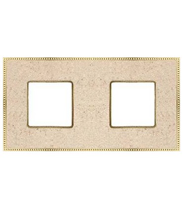 Рамка на 2 поста гор/верт FEDE BELLE EPOQUE CORINTO, auroramarble-bright gold FD01462AMOB