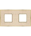 Рамка на 2 поста гор/верт FEDE BELLE EPOQUE CORINTO, auroramarble-bright gold FD01462AMOB