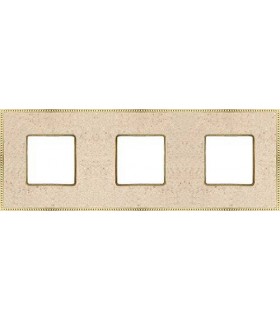 Рамка на 3 поста гор/верт FEDE BELLE EPOQUE CORINTO, auroramarble-bright gold FD01463AMOB