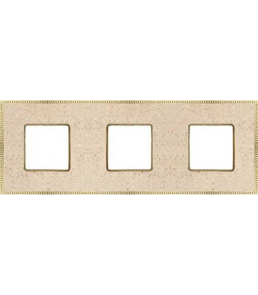 Рамка на 3 поста гор/верт FEDE BELLE EPOQUE CORINTO, auroramarble-bright gold FD01463AMOB