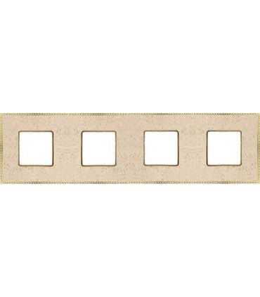 Рамка на 4 поста гор/верт FEDE BELLE EPOQUE CORINTO, auroramarble-bright gold FD01464AMOB