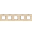 Рамка на 5 постов гор/верт FEDE BELLE EPOQUE CORINTO, auroramarble-bright gold FD01465AMOB