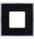 Рамка на 1 пост FEDE BELLE EPOQUE CORINTO, blackquartz-bright chrome FD01461BQCB