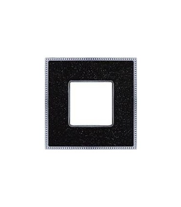 Рамка на 1 пост FEDE BELLE EPOQUE CORINTO, blackquartz-bright chrome FD01461BQCB