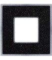 Рамка на 1 пост FEDE BELLE EPOQUE CORINTO, blackquartz-bright chrome FD01461BQCB