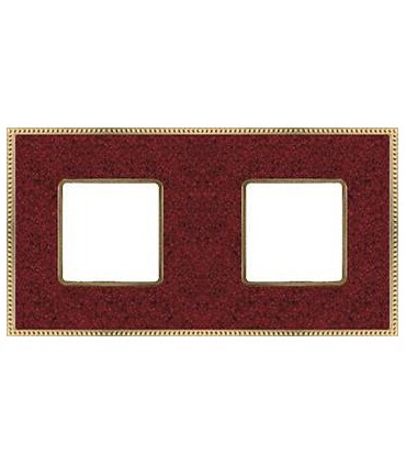 Рамка на 2 поста гор/верт FEDE BELLE EPOQUE CORINTO, pompeired-bright gold FD01462PROB