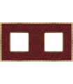 Рамка на 2 поста гор/верт FEDE BELLE EPOQUE CORINTO, pompeired-bright gold FD01462PROB