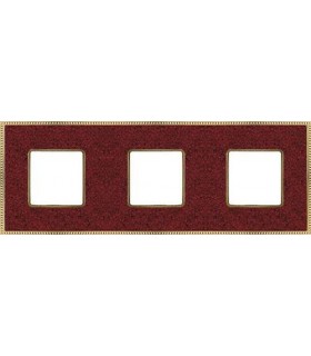 Рамка на 3 поста гор/верт FEDE BELLE EPOQUE CORINTO, pompeired-bright gold FD01463PROB
