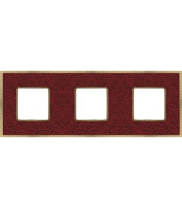 Рамка на 3 поста гор/верт FEDE BELLE EPOQUE CORINTO, pompeired-bright gold FD01463PROB