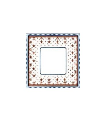 Рамка на 1 пост гор/верт FEDE BELLE EPOQUE PORCELAIN, brown lys-bright chrome FD01471MACB