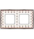 Рамка на 2 поста гор/верт FEDE BELLE EPOQUE PORCELAIN, brown lys-bright chrome FD01472MACB