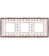 Рамка на 3 поста гор/верт FEDE BELLE EPOQUE PORCELAIN, brown lys-bright chrome FD01473MACB