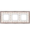 Рамка на 3 поста гор/верт FEDE BELLE EPOQUE PORCELAIN, brown lys-bright chrome FD01473MACB
