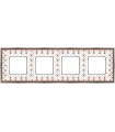 Рамка на 4 поста гор/верт FEDE BELLE EPOQUE PORCELAIN, brown lys-bright chrome FD01474MACB