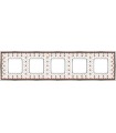 Рамка на 5 постов гор/верт FEDE BELLE EPOQUE PORCELAIN, brown lys-bright chrome FD01475MACB